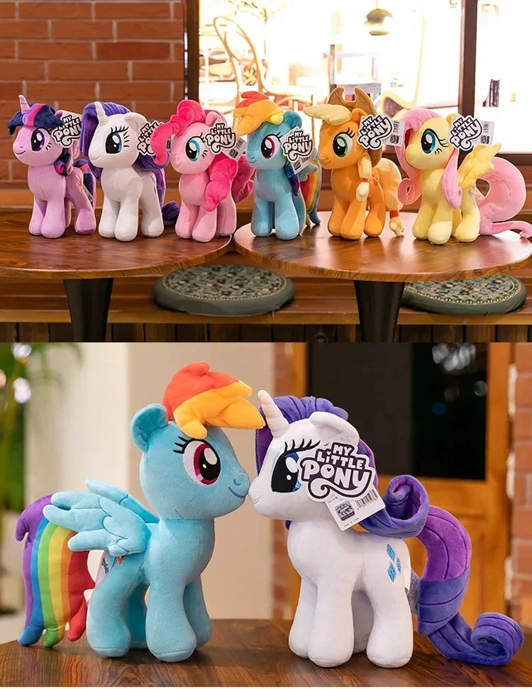 30Cm Genuine My Little Pony Plush Toy Kawaii Friendship Is Magic Plushies Doll Rarity Sofa Pillow Cartoon Rainbow Dash Kids Gift