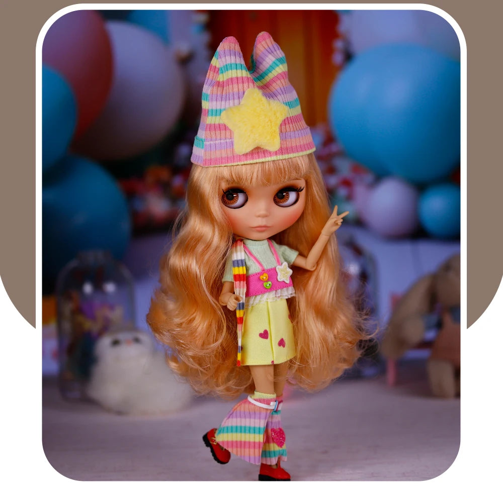 ICY DBS Blyth Doll Tan Skin Matte Face With Eyebrows Special Price 1/6 BJD JOINT body Neo Christmas Gift Anime