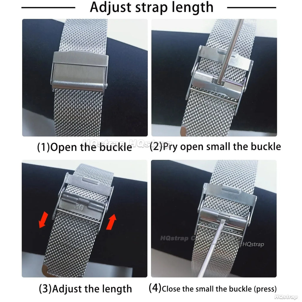 Quick Release Milanese Strap 18mm 20mm 22mm 12mm 14mm 16mm 17mm 19mm 21mm 24mm Universal Bracelet 0.6mesh Stainless Steel