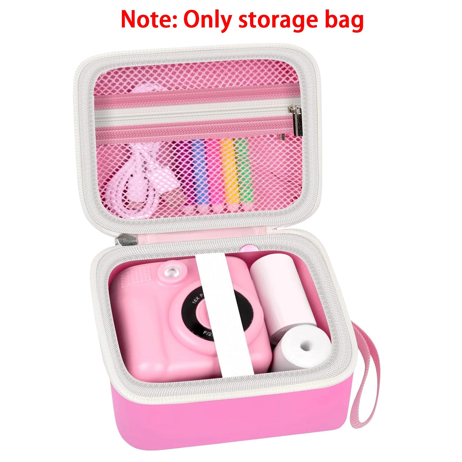 Kids Instant Print Camera Case Portable Storage Bag Toddler Digital Camera Print Paper Organizer Compatible With Most Brands