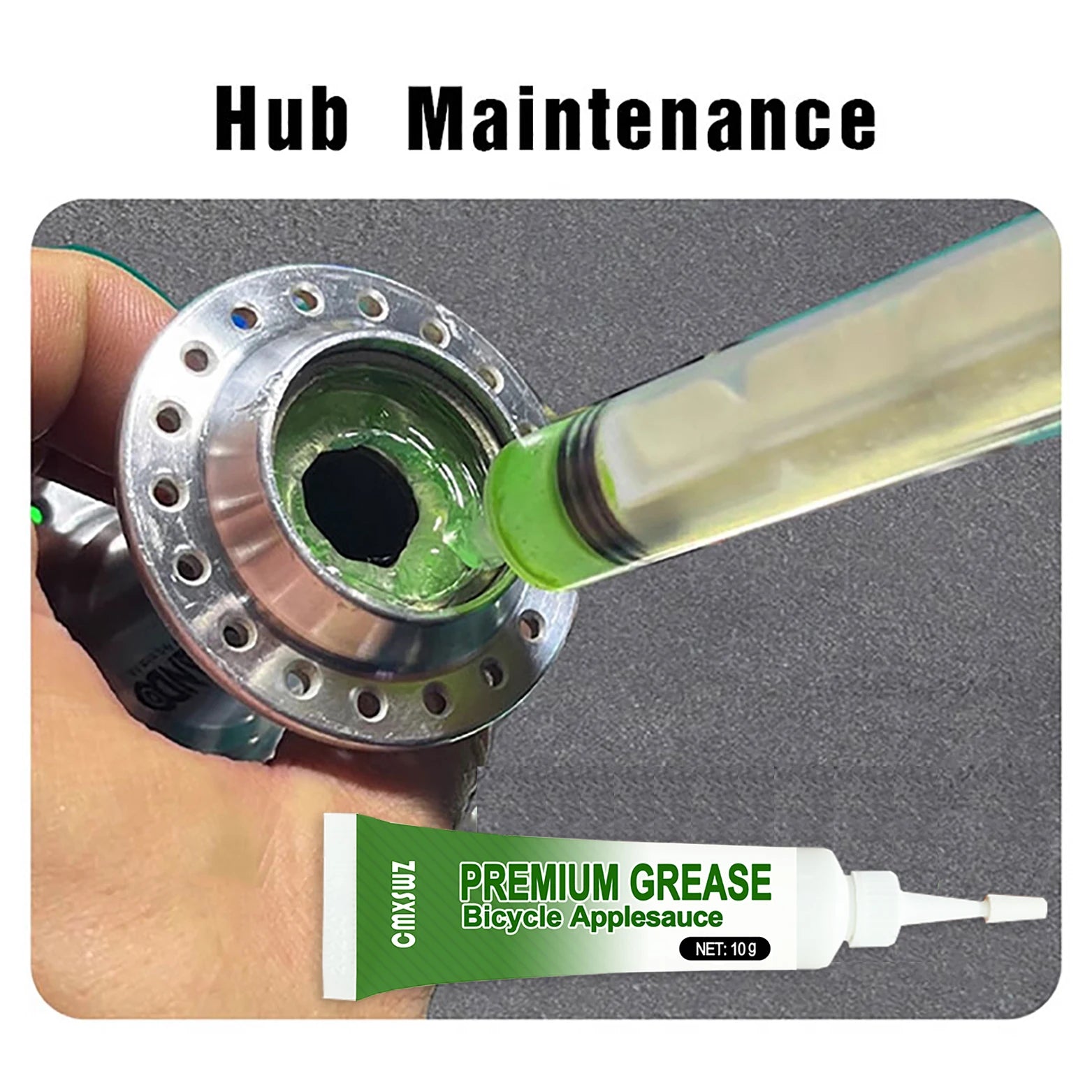 10g 1/3/5pcs Bicycle Lubricating Oil Green Effect Bearing Grease Hub Lubricants Lipid Elements