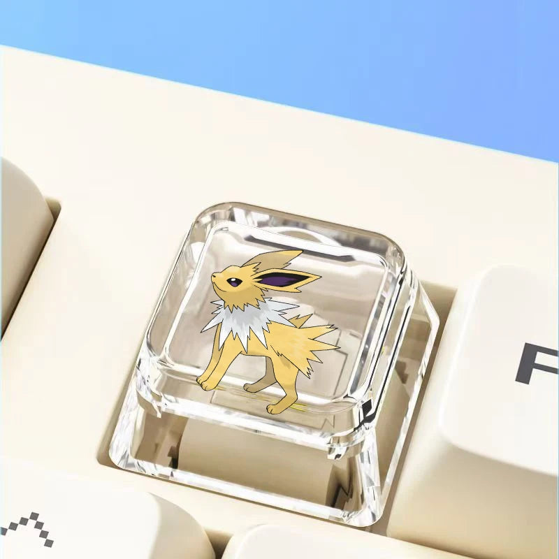 Cross mechanical keyboard personalized anime keycap single Charmeleon Blastoise Eevee transparent cartoon keycap