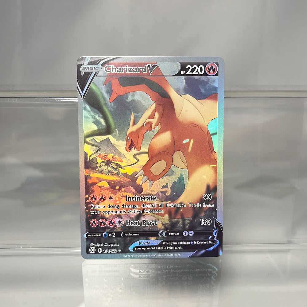 Charizard PTCG Single Collection Card 1st Edition 1996 Vmax Ex Rare Rainbow Card PKM Proxy Cards Toys Gifts