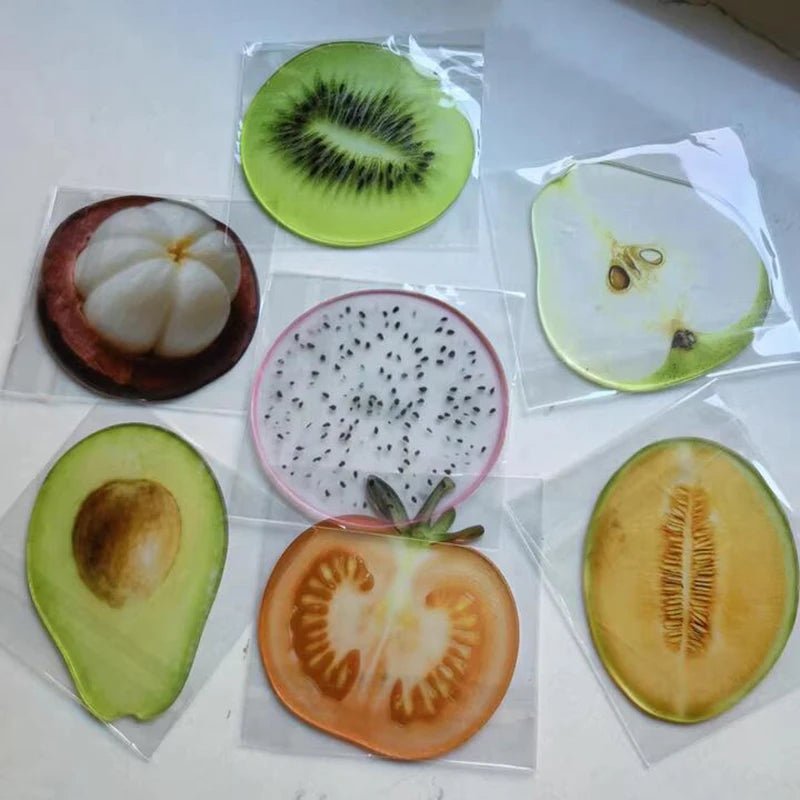 36 Styles New Delicate Transparent Acrylic Apple Bookmark Reading Mark Girl Gift Premium Feeling Cute Grape Tomato Bookmarks Toy