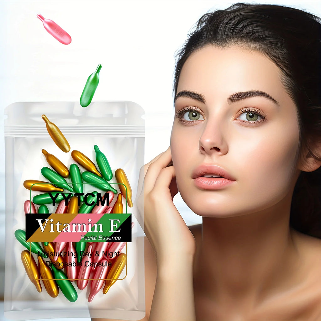 Vitamin E Capsule Essence, Single-Use Essence Capsules, Moisturizing and Hydrating Facial Skin (0.4Gx30 Capsules)/Bag-1 Bag