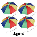 Foldable Headwear Umbrella Portable Waterproof Fishing Hat 55CM Hands-Free Rain Hat For Hiking Camping Camouflage Umbrella Adult