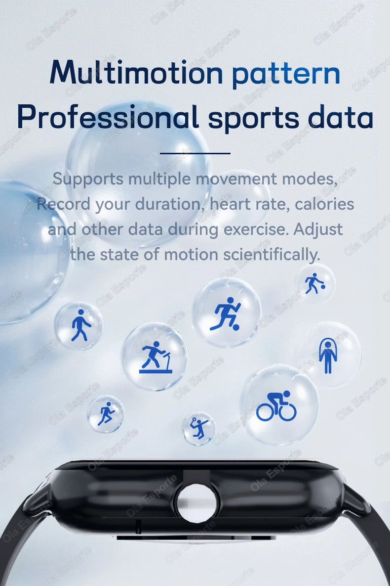 2026 New Bluetooth Call Smart Watch Information Push Men Women Health Monitoring Watch Pedometer IP68 Smartwatch For Android IOS