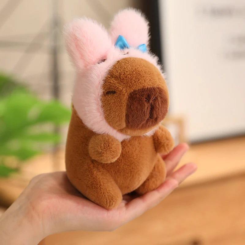 Capybara Plush Toy Pendant Keychain Capibara Cosplay Pokemon Pikachu Disney Stitch Sanrio Kuromi Plushies Stuffed Bag Decor Gift