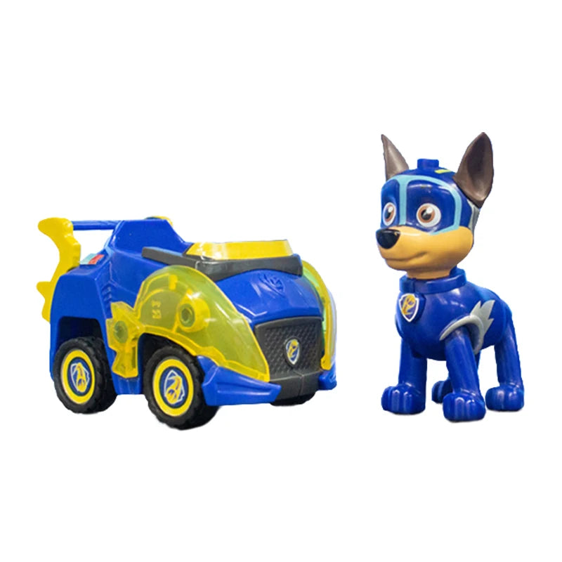 Genuine Paw Patrol PVC Cartoon Model Car 4-6cm Ryder Mashall Chase Rubble Skye Puppy Patrol Toys Figure Children Christmas Gifts
