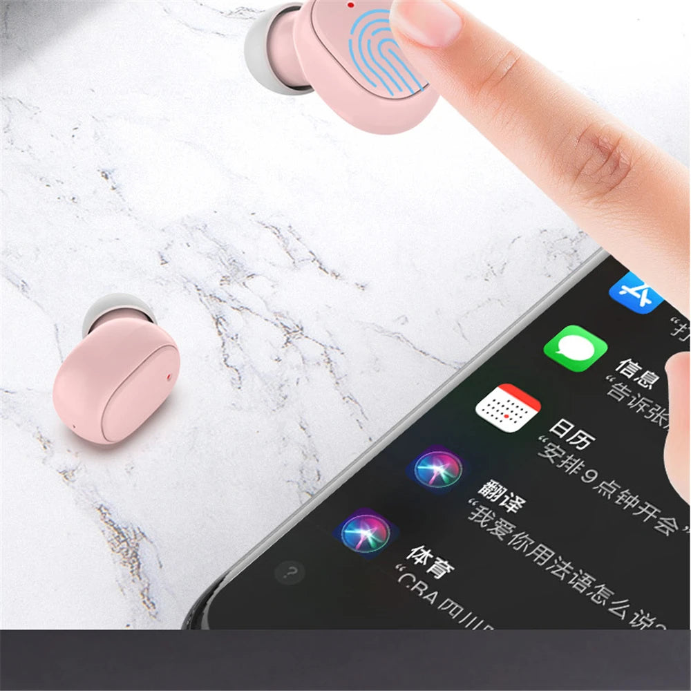 A6S Wireless Bluetooth Earphones Touch Control Sport Headset LED Display Stereo Sound For Mobile Phones