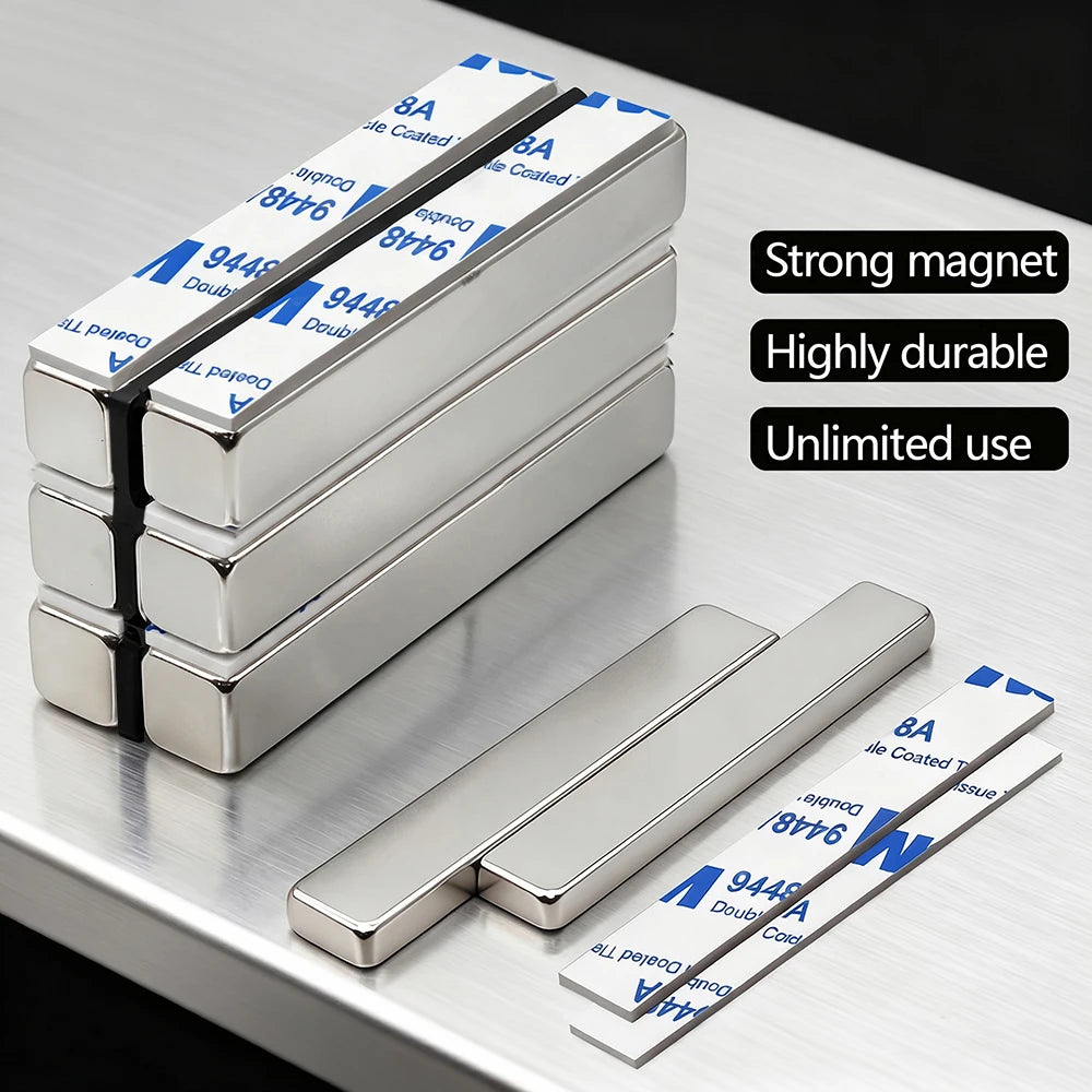 20x10x2 60x10x3mm Super Powerful Block Neodymium Magnet  With double-sided adhesive Magnet N35 Strong Permanent Magnetic imanes