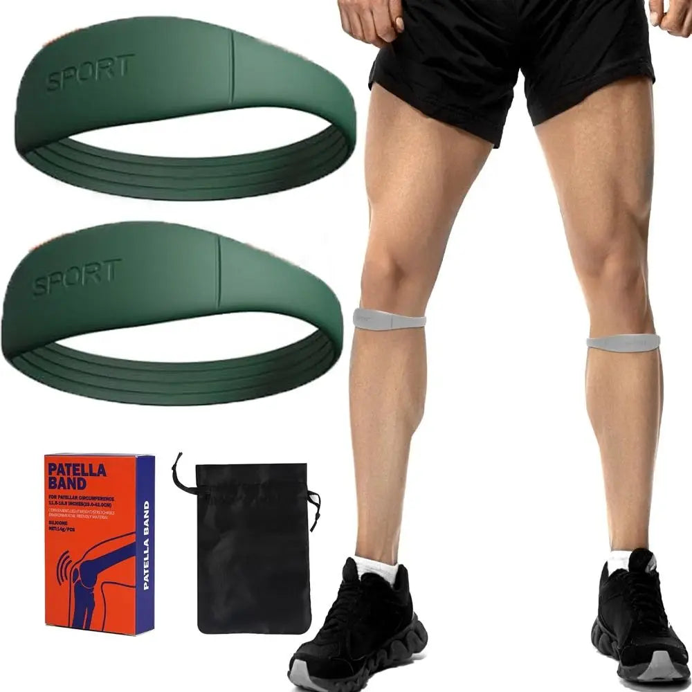 Silicone Patella Tendon Knee Straps Knee Support Fixed Protection Patella Knee Strap Highly Elastic Flexible