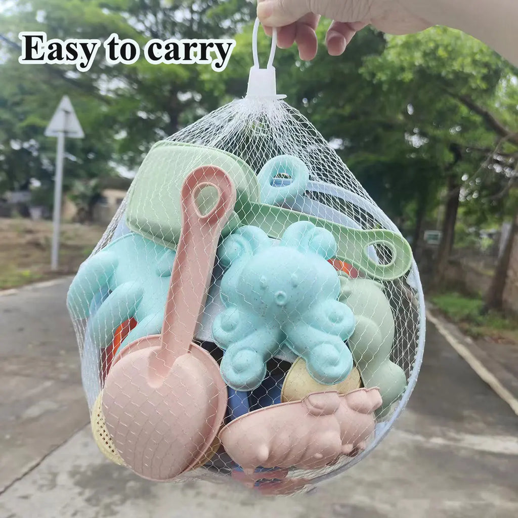 11/5/1 PCS Beach Sand Play Water Set Folding Bucket Summer Toys for Children Kids Outdoor Game Sandbox Accessories Color Random