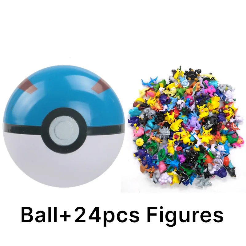 Pokémon Toys 7Cm Elf Ball 2-3cm Anime Action PokeBall Figures Monster Toy Model Dolls Children Christmas Gift