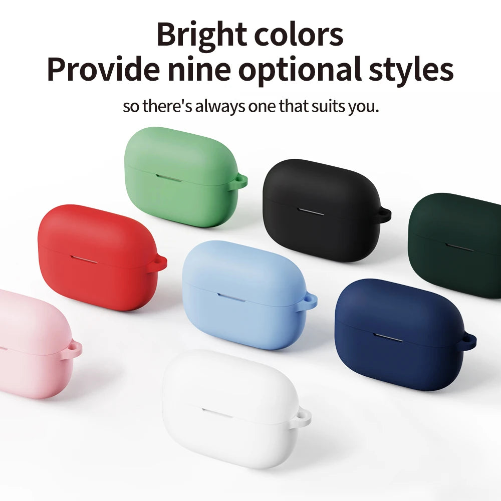 Silicone Case For Huawei FreeBuds SE4 Cases Solid Color Cover Shockproof Protective Sleeve For Huawei FreeBuds SE 4 With Hook