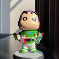 Cartoon Crayon Xiaoxin Cosplay Woody Buzz Lightyear Action Figure Statue Car Ornament Desktop Decoration Gift Collect Toys Model
