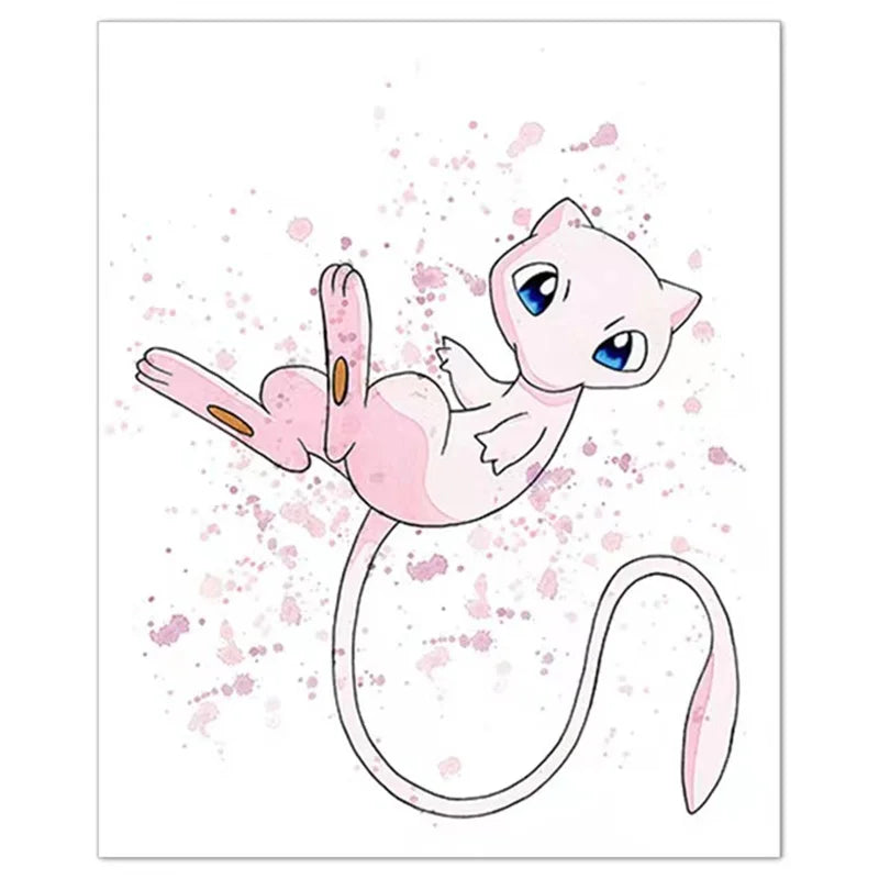 Anime Pokemon Canvas Painting Bulbasaur Charmander Squirtle Poster and Print Watercolor Wall Art Picture Home Decor Kids Gifts