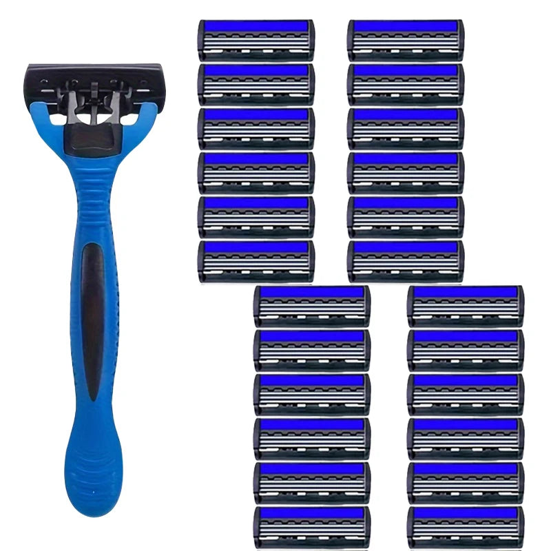 NEW Shaver Men Razor Shaving 3 Layer Stainless Blade Shaver Reusable Safety Razor Hair Removal Shaver Imported Blade Multi Tool