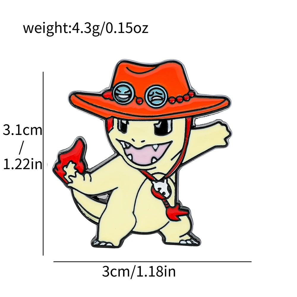 Pokemon Anime Enamel Lapel Pin - Japanese Cartoon Collectible Badge Cute Design Ideal Gift for Children Backpack Hat Collar Broo