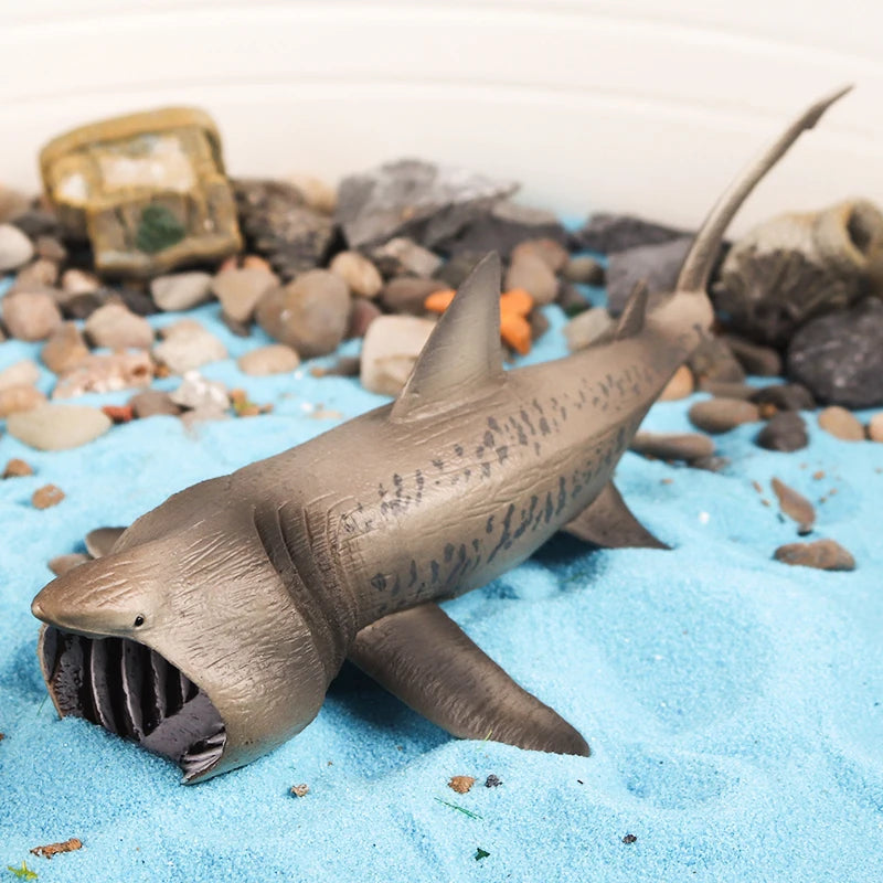 Oenux Ocean Animals Action Figures Sealife Shark Whare Megalodon Model Figurines PVC Home Decoration Kid Cognitive Education Toy