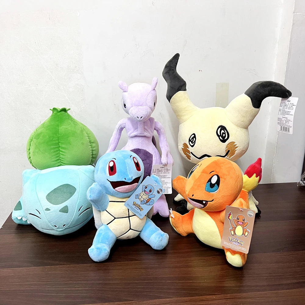 47 Styles Anime Pokemon Plush Charmander Squirtle Pikachu Plush Bulbasaur Stuffed Animal Toy Peluche Pokemon Doll Gift for Kid