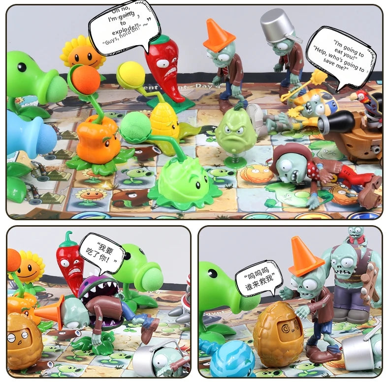 Plants Vs Zombies Cactus Peashooter Coconut Cannon A.K.E.E Character Toys 6 Style Game Figures Soft Silicone Boy Birthday Gift