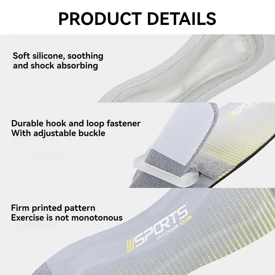 GOBYGO 2Pcs Patella Strap Outdoor Sports Running Shock Absorption Jump Rope Compression Knee Pads Adjustable Knee Sleeve Unisex