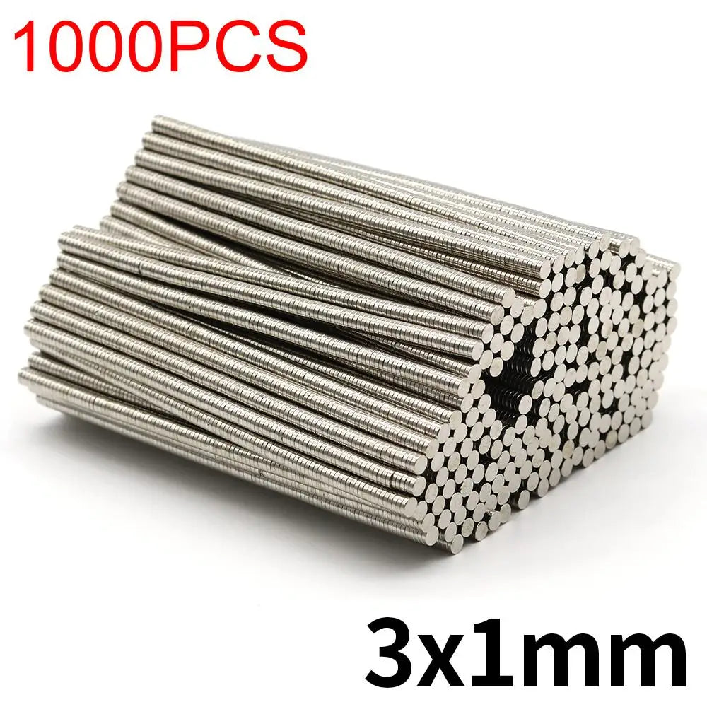 3x1mm Round Super Strong Neodymium Magnet N35 Powerful Magnetic NdfeB Permanent Refrigerator Magnet imanes DIY