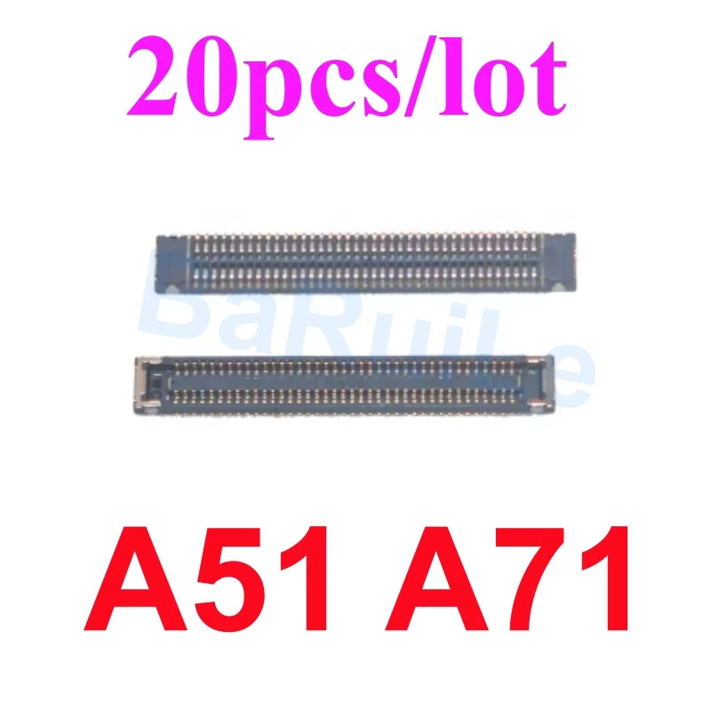 20pcs USB Charging FPC Connector on Mother Board For Samsung  A31 A71 A72 A52 A53 A22 A12 A02S A05 A40 A70 Charger Plug on Board