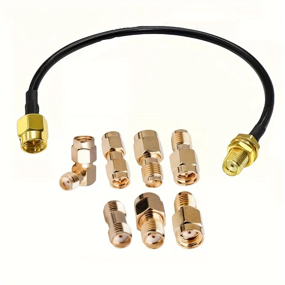 SMA Male to SMA Female cable assembly 15cm with 7 units sma adapters sma male sma female rpsma male