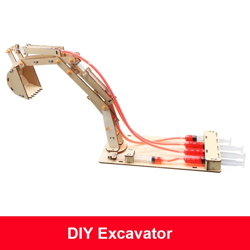 Hydraulic Excavator DIY Student Technology Small Production Science and Education Toy Model Science Experiment Toy