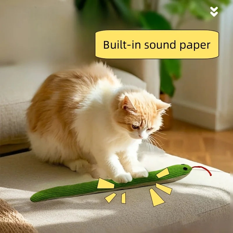 Cat Toy Snake Interactive Crinkle Sound Toy  Kitten Teaser Kick Toy Interactive Pet Toy for Indoor Cats 16.5 Inches Pet Supplies