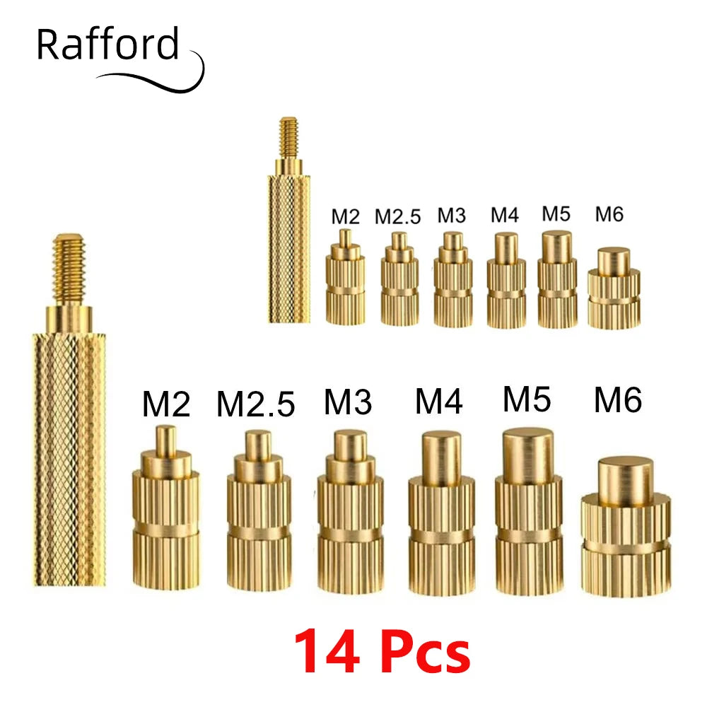 Heat Set Insert Soldering Iron Tip Head M2 M2.5 M3 M4 M5 M6 Hot Melt Insets Nut Brass Embedded Thread Insertion Kit For Plastic