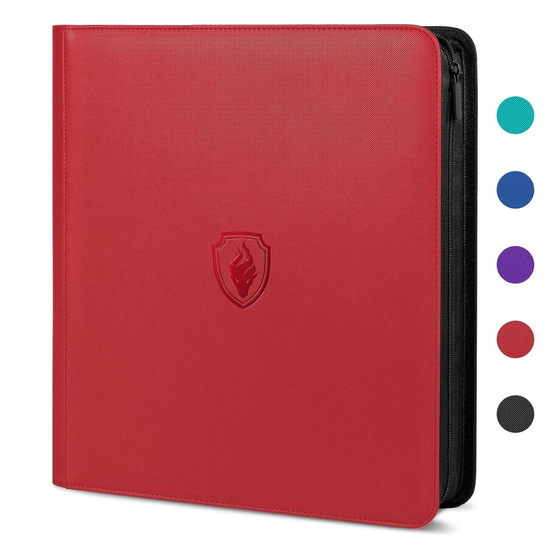 Trading Card Binder 12 Pocket, Zipper Binder Card Album Holds 480 Cards, Premium Leather Card Folder for TCG/Game/Sports Cards