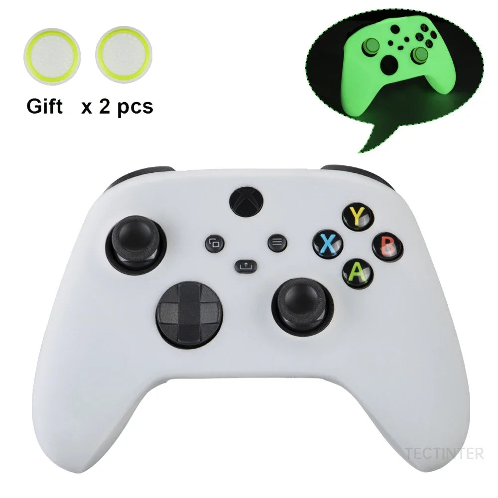Silicone Protective Case Skin For Xbox Series X/S Controller Gamepad Accessories Thumbstick Grips Caps Joystick Cover Shell