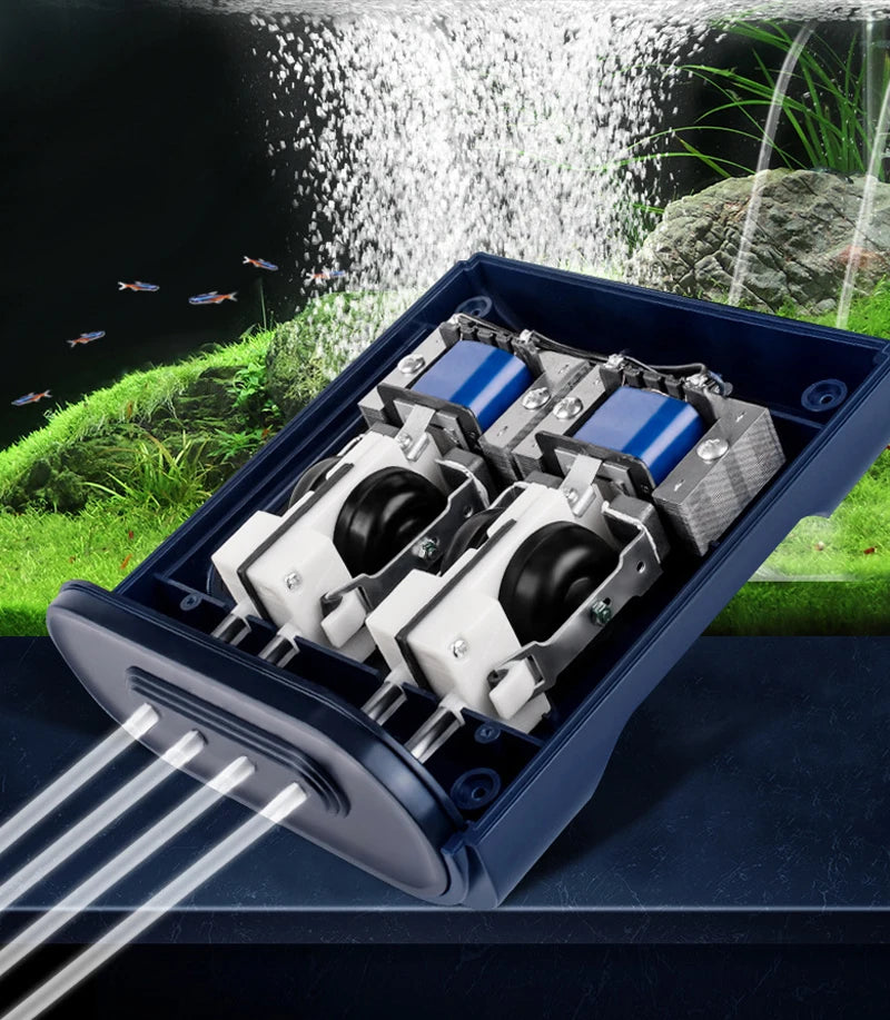 Silent Aquarium Oxygen Air Pump with Check Valve Fish Tank compactor Oxygenator Aquarium Air Compressor Aerator 220v 3w-14w