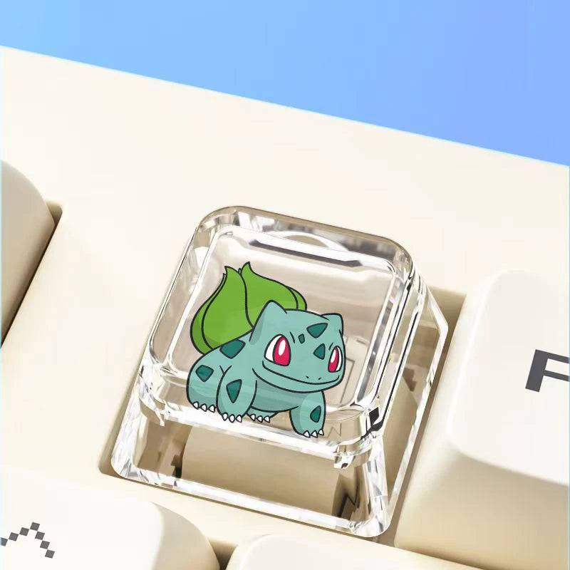 Cross mechanical keyboard personalized anime keycap single Charmeleon Blastoise Eevee transparent cartoon keycap