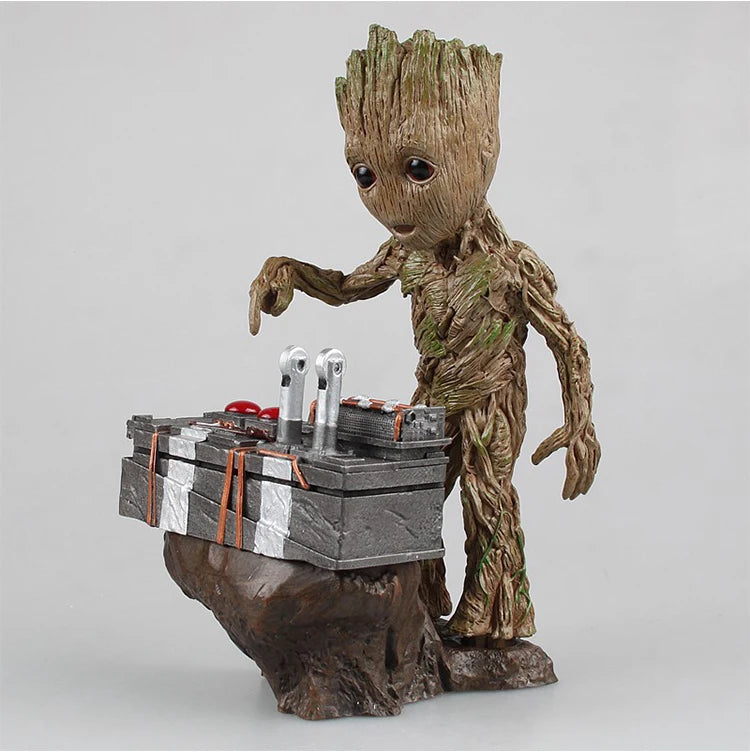 Marvel Guardians Of The Galaxy Groot Statue Model Avengers Cute Baby Tree Man Pvc Anime Action Figure Toys Collection Kids Gift