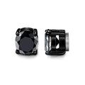 1 Pairs of Magnetic Clip Earrings Stainless Steel Stud Earrings for Men Women Black CZ Magnet Non-piercing Clip Earring Set