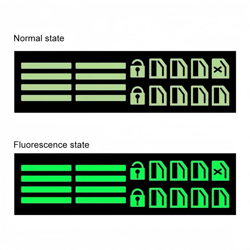 18Pcs/set Car Function Button Switch Button Fluorescent Stickers Waterproof Wear-resistant Car Interior Decoration Stickers