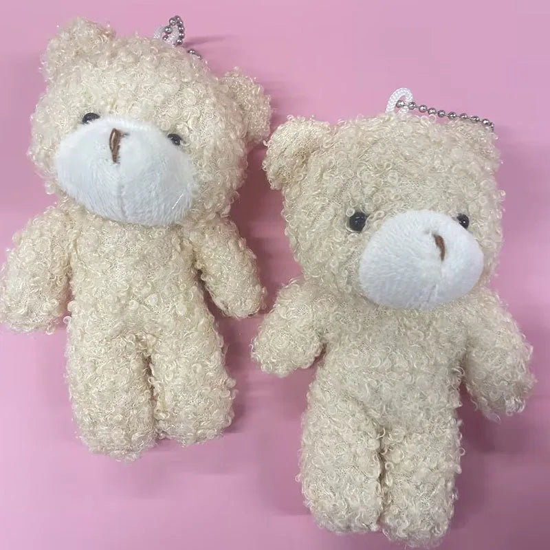 10pcs/lot Teddy Bear Stuffed Plush Toy Mini Bear Doll Toy Keychain Bag Pendants Wedding Decoration Children Birthday Party Gifts