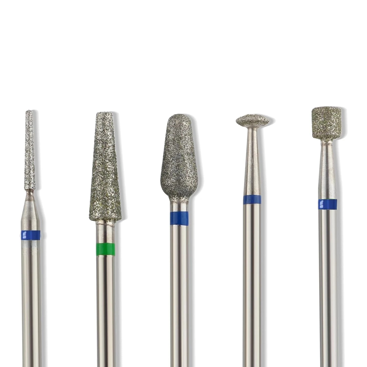 5PCS Diamond Nail Drill Bit Set of Milling Cutters for Manicure Diamond Bit Cuticle Remove Nail Bits for Electric Drill Machine