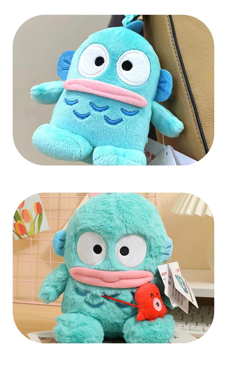 Genuine Sanrio Hangyodon Melody Kuromi Pendant Plush Toys Small Charms Sayuri Model Doll Stuffed Toys Girls Boys Birthday Gifts