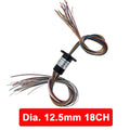 2/4//6/8/12/18 Channel Micro Rotate Slip Ring 2A Diameter 12.5mm For RC Excavator Model DIY PTZ Gimbal Electric Collector Rings