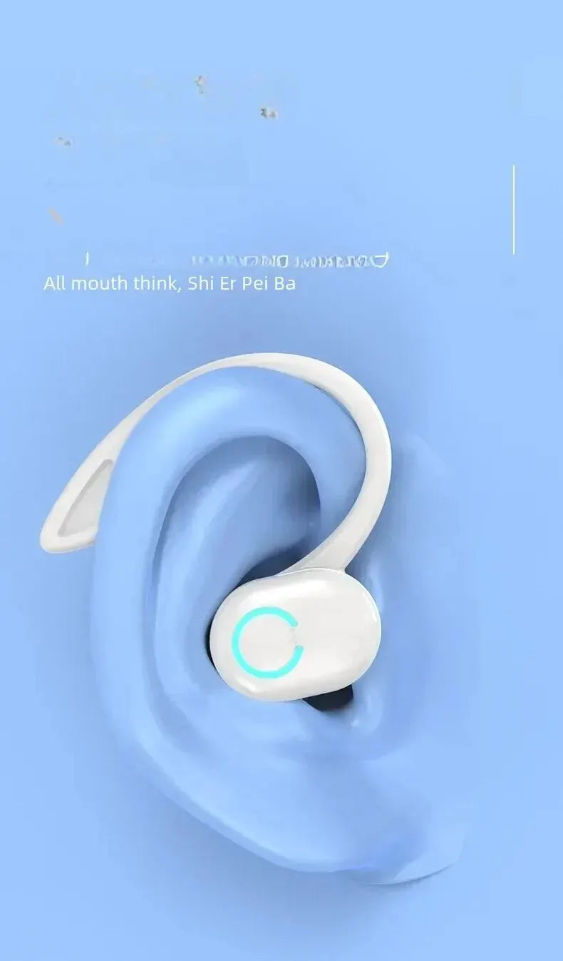 Bluetooth 5.2 Wireless Headset Single Ear-Hook Earplugs Ultra Long Battery Life Business Earphone Mobile Phone Headphone Earbuds
