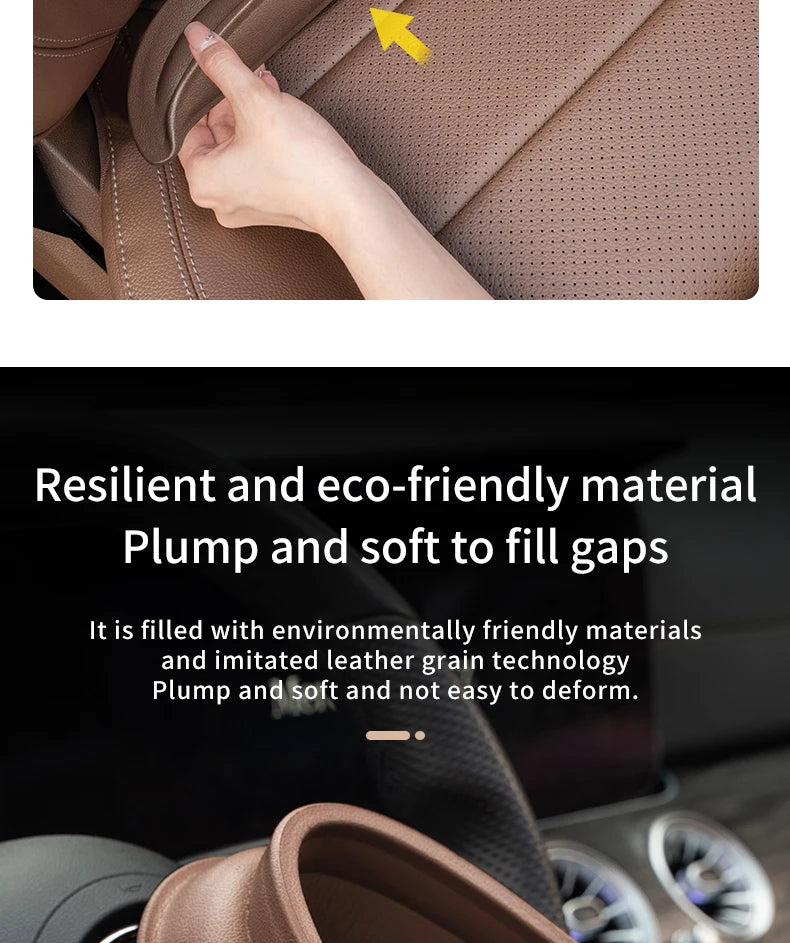Plug-In Car Seat Gap Filler Elastic EVA Car Seat Crevice Filling Strip Universal Seat Blocker Prevent Dropping Car Accessories