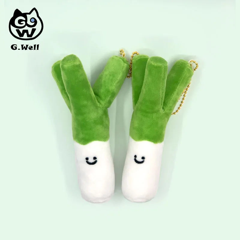 15CM New Anime Hatsune Miku scallion Q version Kawaii Figure Plush cartoon Toys bag Pendant Cosplay props Gifts