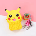Pokemon Pikachu Lovely Fashion Bag Princess Small Storage Silicone Purse Messenger Cartoon Figures Model Toy Children's Gift Bag