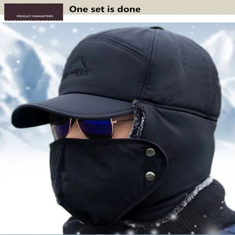 2024 Winter Warm Thickened Artificial Fur Baseball Hat Men's and Women's Skiing Soft Extreme Cold Hat Fishing Hat Outdoor