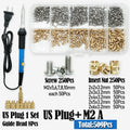 Heat Set Thread Brass Insert Nut and Bolt M2 M3 M4 Soldering Iron Tip Copper Insertion Nut Machine Screw Kit Inserts 3d Printer